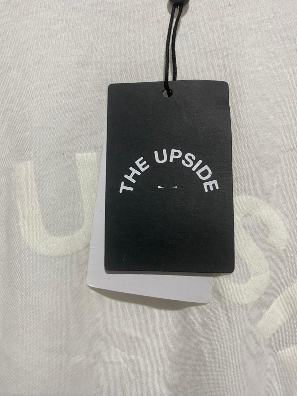 THE UPSIDE |XS| BUST 20| C1| RAINBOW STRIPE GRAPHIC T SHIRT