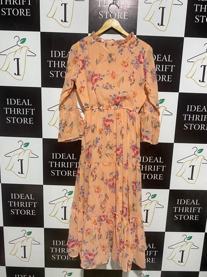 FLORAL BOHEMIAN MAXI DRESS |M| BUST 18|