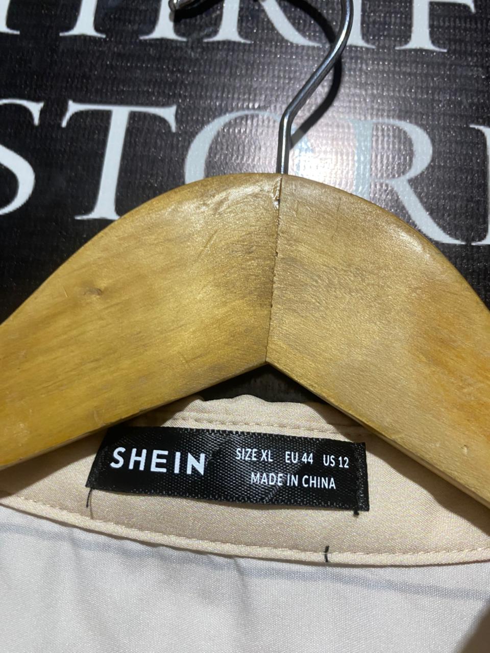 SHEIN |XL| BUST 24| OVERSIZED VERTICAL STRIPE BUTTON-DOWN SHIRT