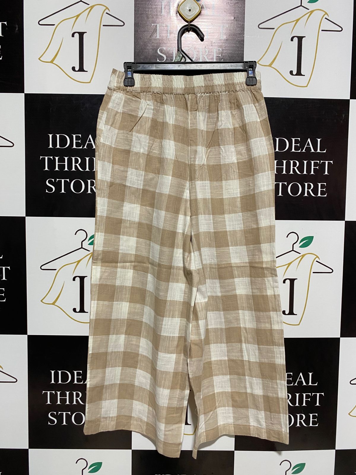 ANKO |M| WAIST 27| BROWN AND WHITE FLORAL WIDE-LEG PANTS