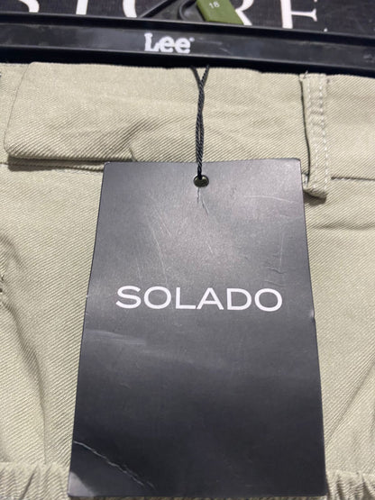 SOLADO |S| WAIST 26| WOMEN’S SAGE GREEN HIGH-WAISTED WIDE-LEG PANTS - CASUAL TAILORED TROUSERS