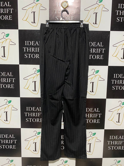 CLASSIC BLACK PINSTRIPE TROUSERS |L| WAITS 31|