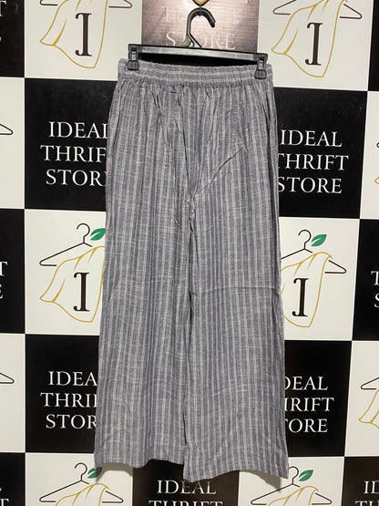 DOTTI |M| WAIST 26| GREY PINSTRIPE WIDE-LEG TROUSERS