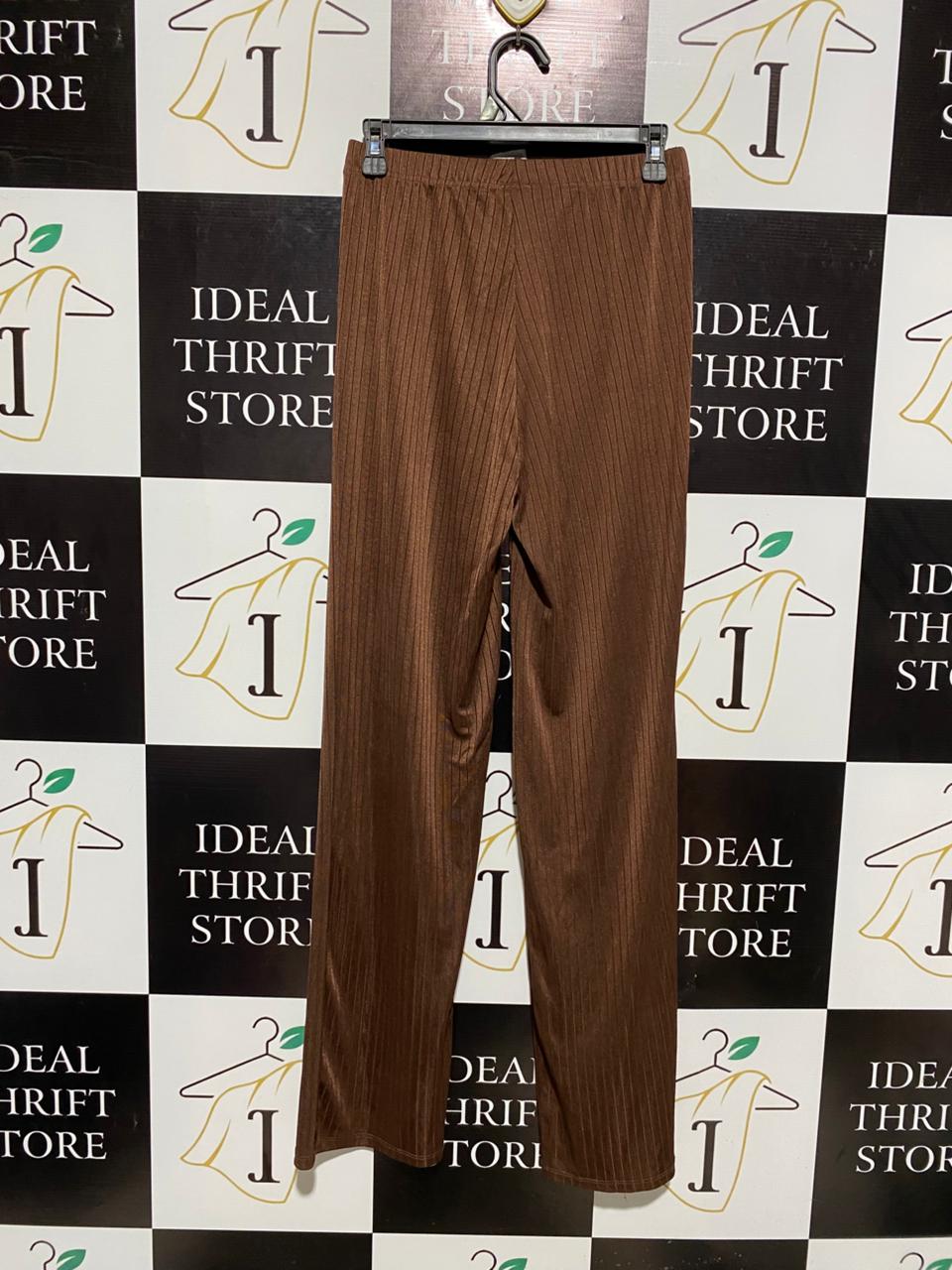 COTTON ON |S| WAIST 26| BRONZE PLISSÉ WIDE-LEG TROUSERS