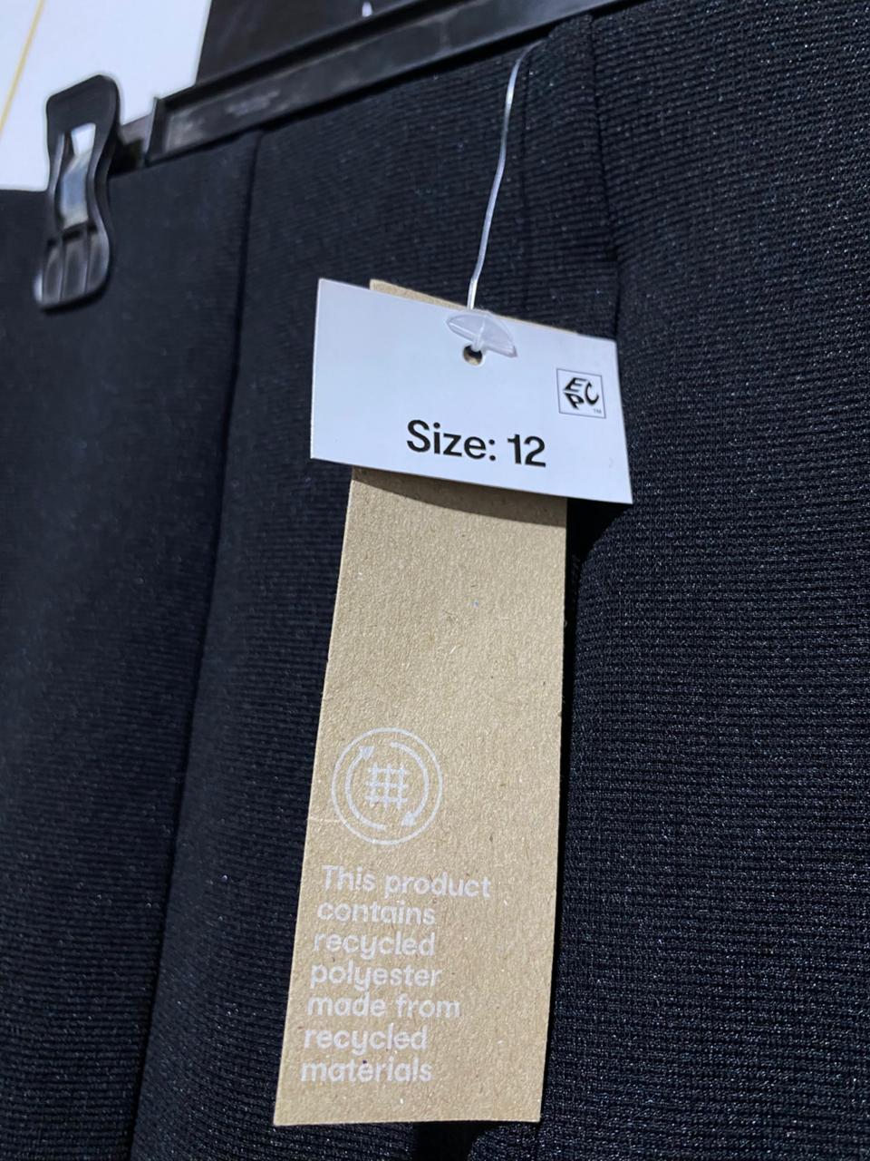 ANKO |L| WAIST 30| BLACK SEAMED FLARE TROUSERS
