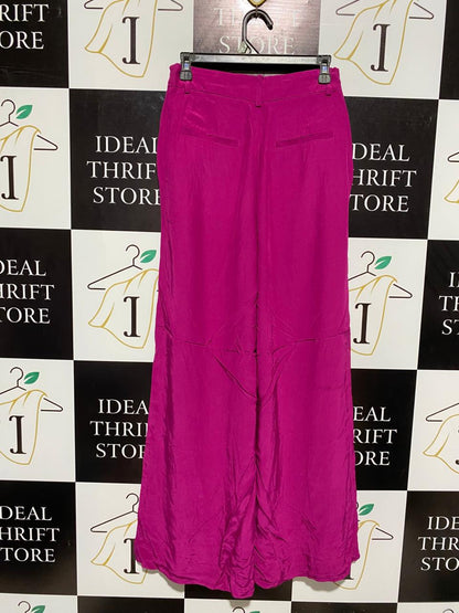 WICHERY |M| WAIST 28| MODERN LUXE MAGENTA WIDE-LEG TROUSERS
