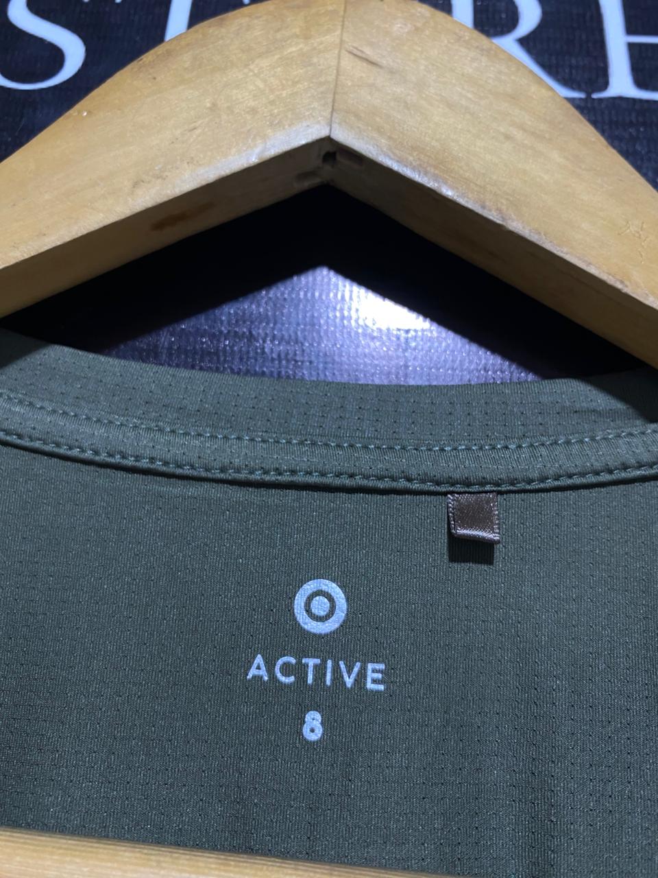 ACTIVE |L| BUST 20| PREMIUM OLIVE GREEN MUSCLE TEE – RELAXED FIT SLEEVELESS T-SHIRT WITH CURVED HEM