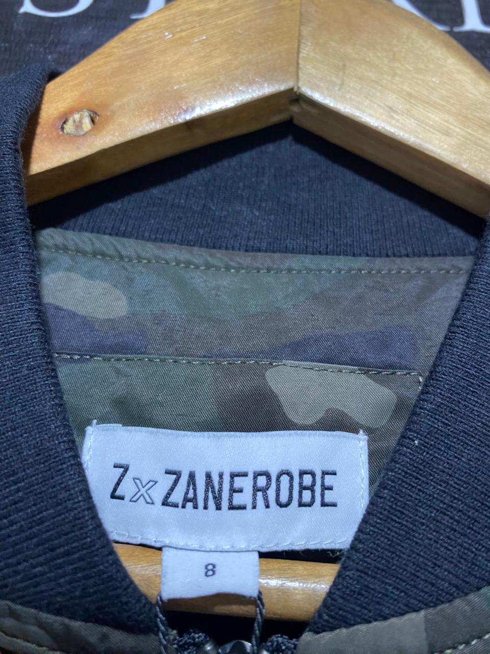 ZX ZANEROBE |S/M| BUST 21| CROPPED CAMO BOMBER JACKET – PREMIUM UTILITY ZIP-UP WITH RIBBED TRIM