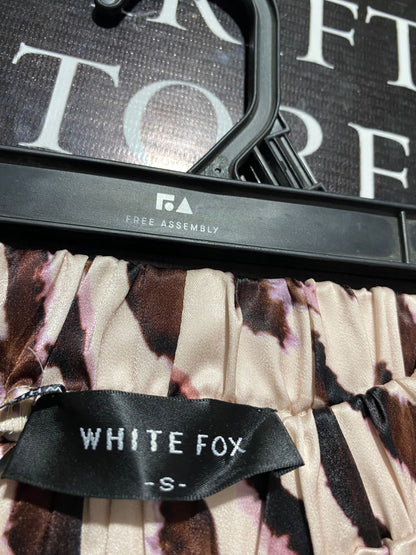 WHITE FOX |S| WAIST 24| WHITE FOX TIGER STRIPE WIDE-LEG PANTS