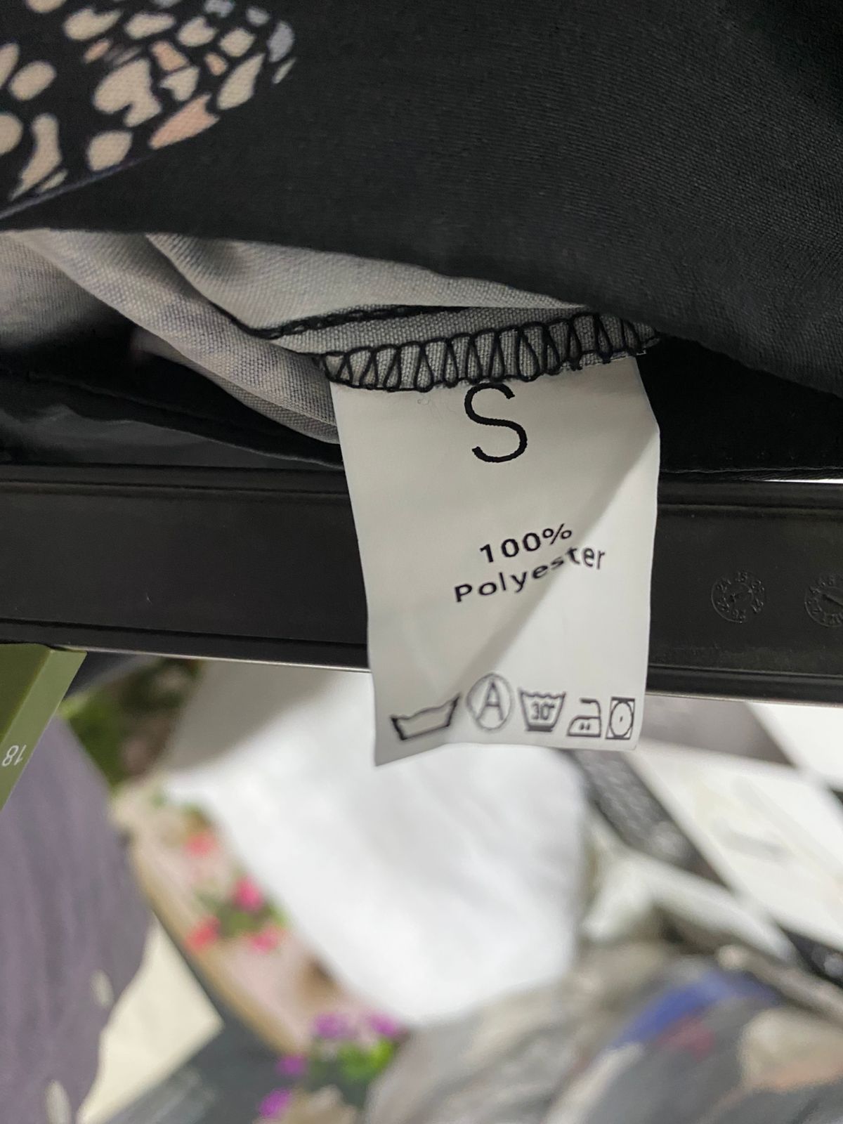 BLACK BUTTERFLY PRINT WIDE-LEG TROUSERS |S| WAIST 27|