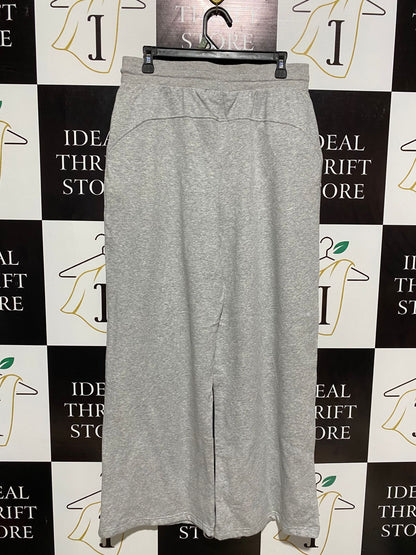 CRANE |L| WAIST 31| GREY HEATHERED WIDE-LEG SWEATPANTS