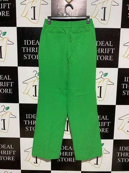 SUPRE |M| WAIST 28|C1| EMERALD GREEN WIDE-LEG ELASTIC WAIST TROUSERS