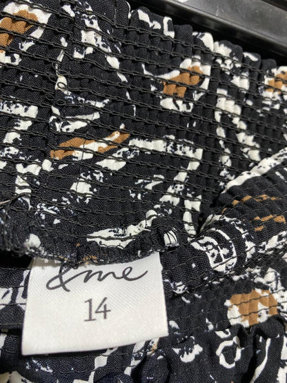 & ME |L| WAIST 30| BLACK & GOLD ABSTRACT PRINT CULOTTES