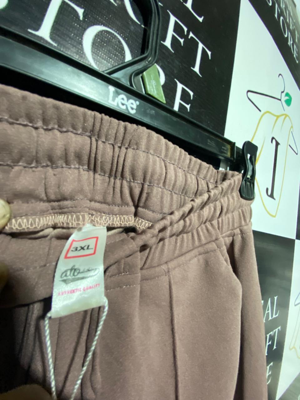 SKIM JS |M| WAIST 26| MAUVE-BROWN TAILORED RELAXED JOGGERS