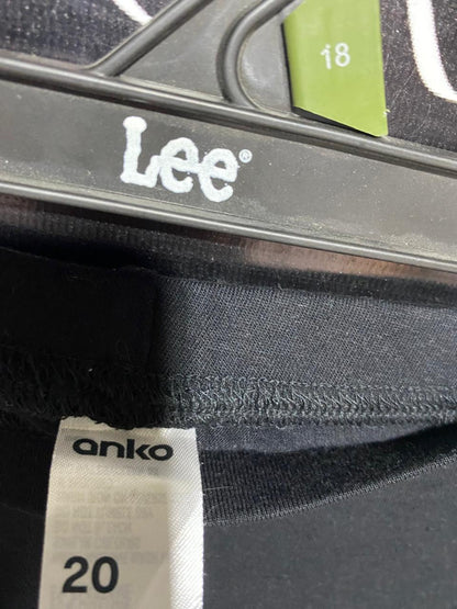 ANKO |XXL| WAIST 38| CLASSIC BLACK HIGH-RISE LEGGINGS