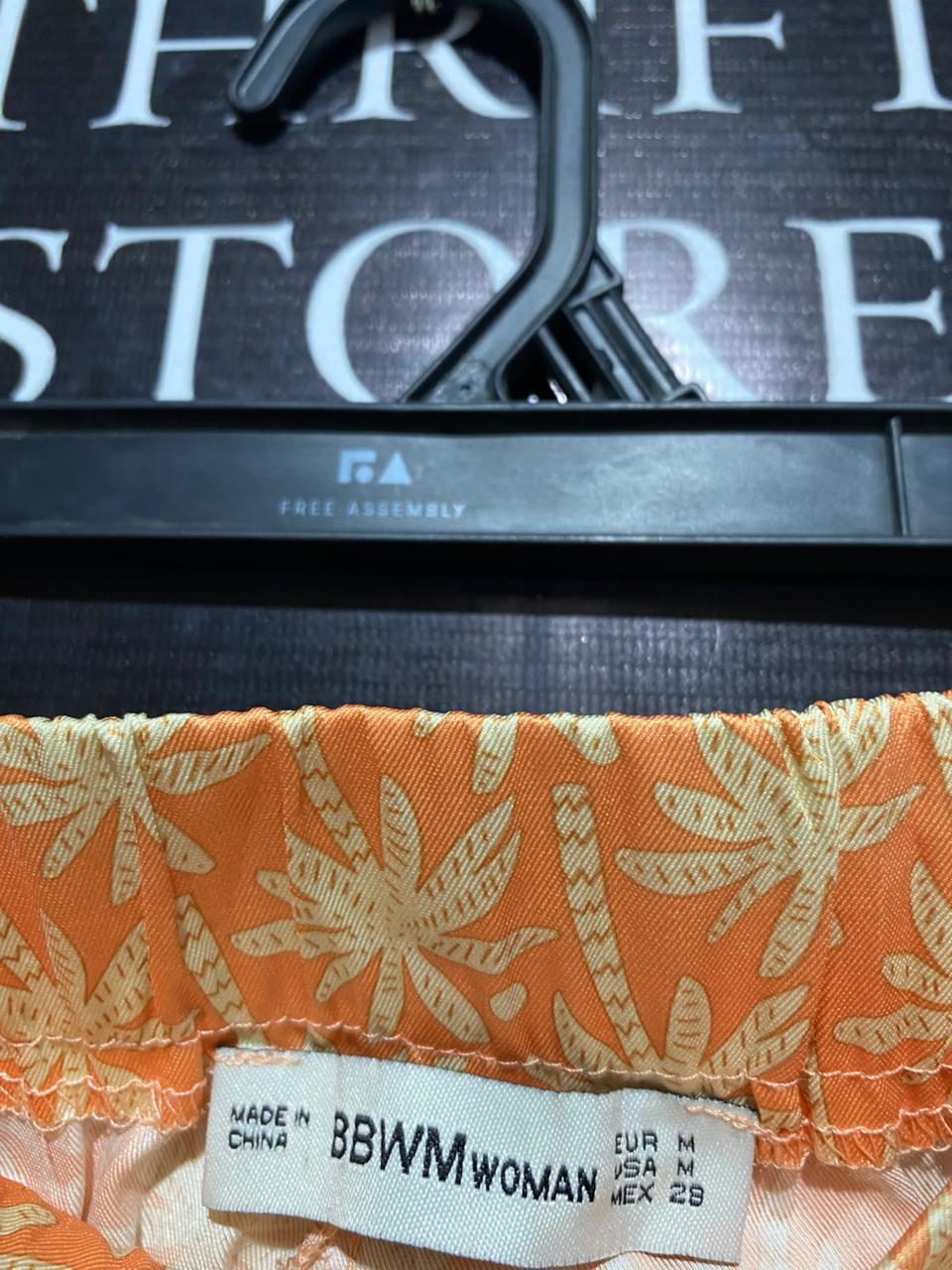 BBWM WOMAN |M| WAIST 27| C7| ORANGE FLORAL PALAZZO TROUSERS