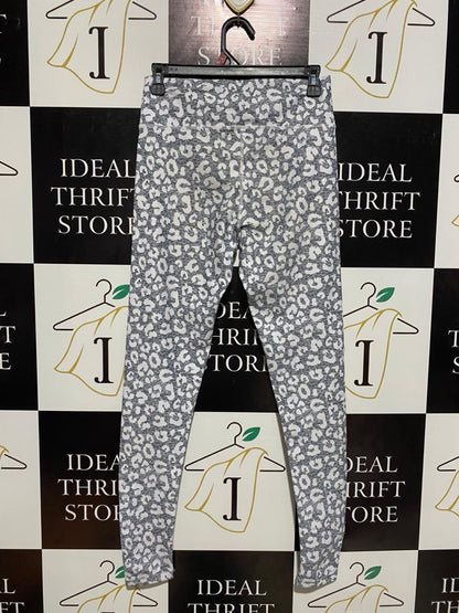 SEED |S| WAIST 26| GREY LEOPARD PRINT PERFORMANCE LEGGINGS