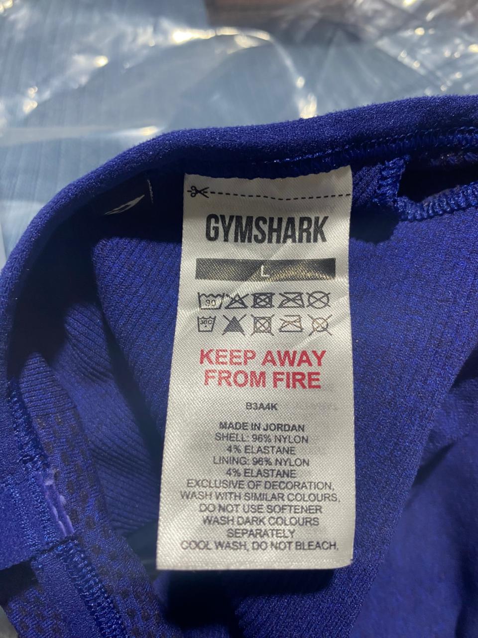 GYMSHARK |L| COBALT BLUE SEAMLESS ACTIVE SET