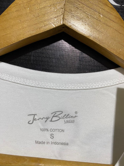 JENNY BILLIER |S| BUST 15| ESSENTIAL WHITE CROPPED T-SHIRT