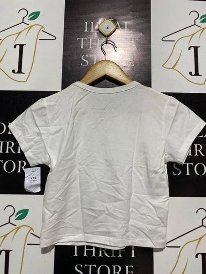 JENNY BILLIER |S| BUST 15| ESSENTIAL WHITE CROPPED T-SHIRT
