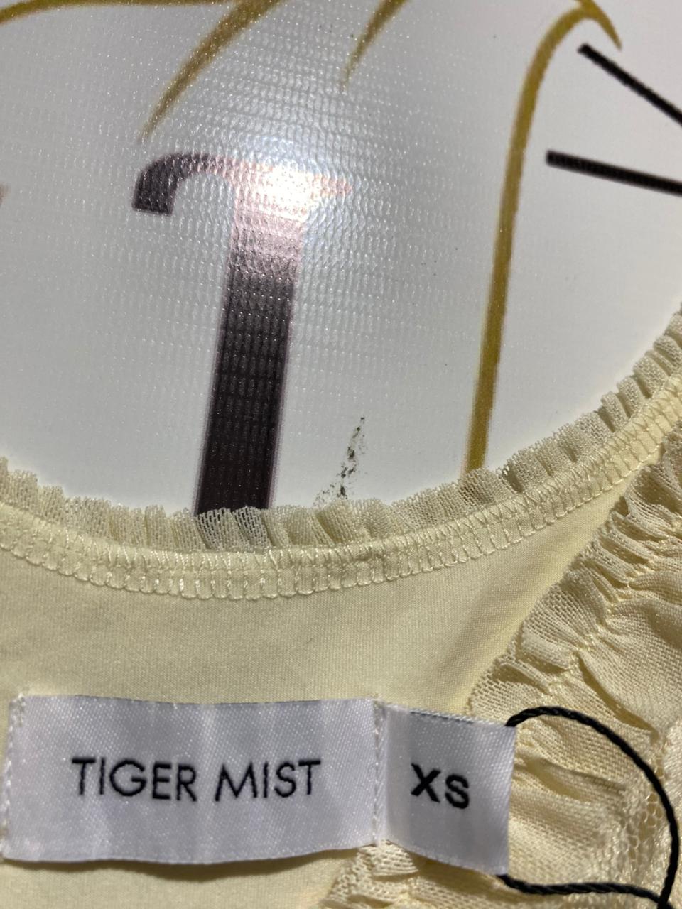 TIGER MIST |XS| BUST 13| CREAM FLORAL LACE BODYSUIT RUFFLE STRAP ROMANTIC LINGERIE LOOK