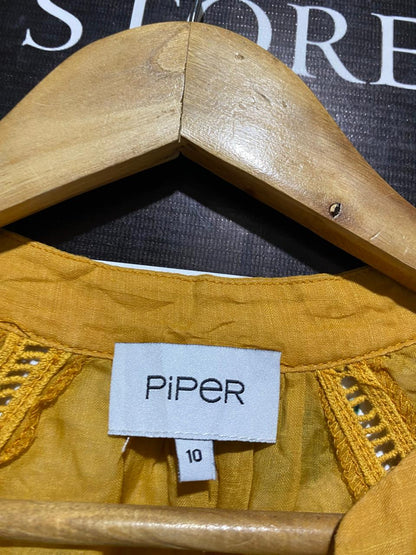 PIPER |L| BUST 21|B12| MUSTARD YELLOW BOHO BLOUSE