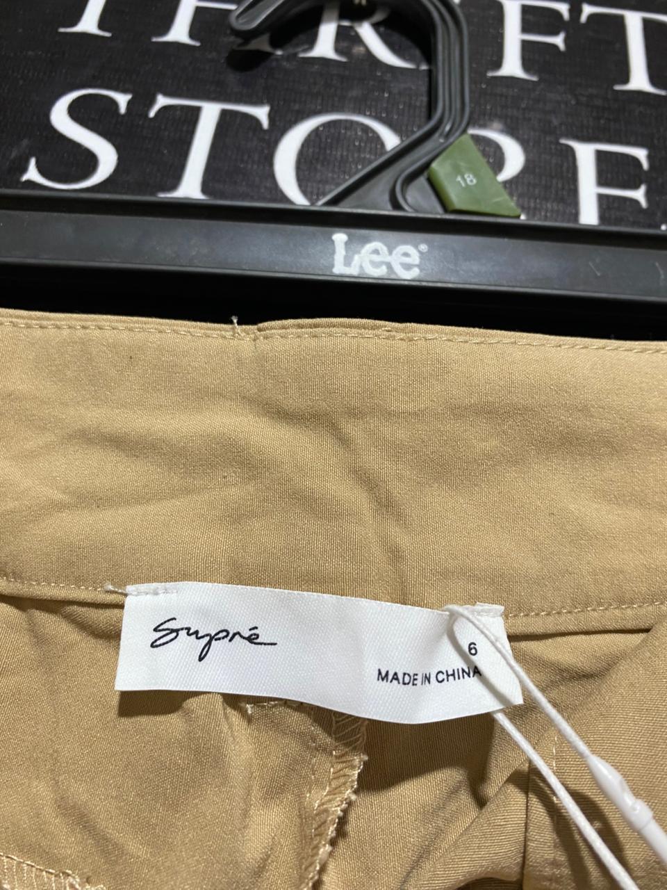 SUPRE |M| WAIST 28| WOMEN'S CLASSIC KHAKI STRAIGHT-LEG TROUSERS