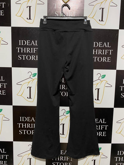 SLEEK BLACK FLARE YOGA PANTS |L| WAIST 28|