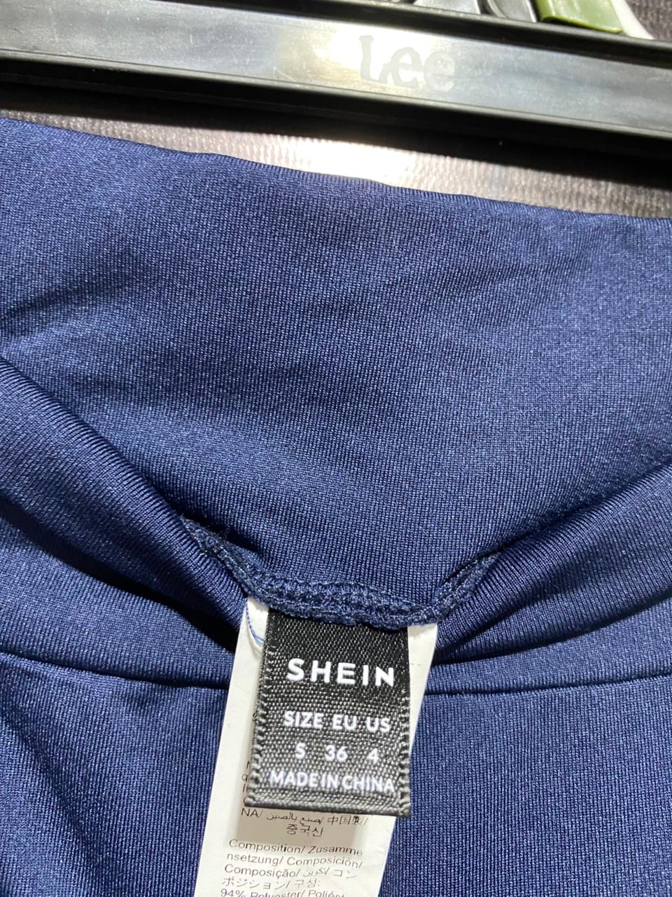 SHEIN |S| WAIST 26| HIGH-WAISTED NAVY BLUE FLARE YOGA PANTS WITH CURVED POCKETS