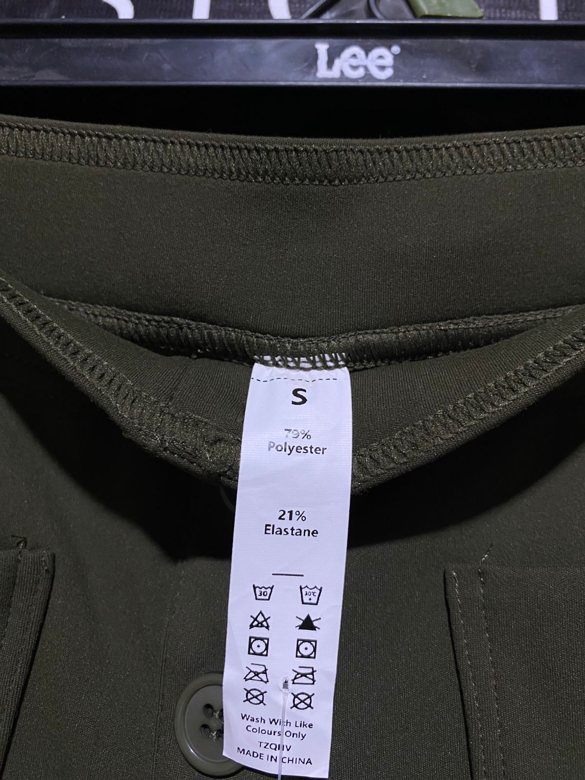 HALARA |S| WAIST 27| OLIVE HIGH-WAISTED BUTTON-FRONT TROUSERS