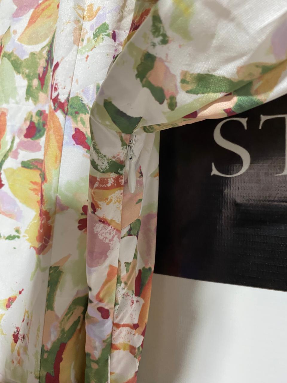 SHEIN |L| BUST 17| ROMANTIC FLORAL TIERED MIDI DRESS