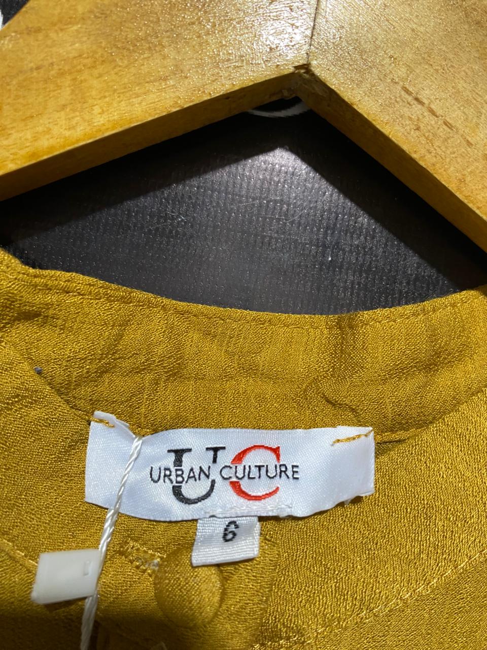 URBAN CULTRE |M| BUST 16| MUSTARD YELLOW TIERED BOHO MAXI DRESS