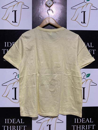 ANKO |L| BUST 20|B12| CORE BASICS SOFT PALE YELLOW COTTON TEE