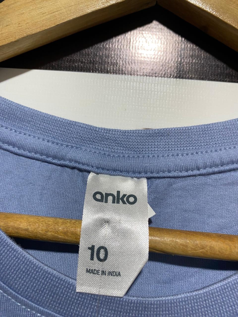 ANKO |M| BUST 18|B12| CORE BASICS SOFT LAVENDER BLUE COTTON TEE