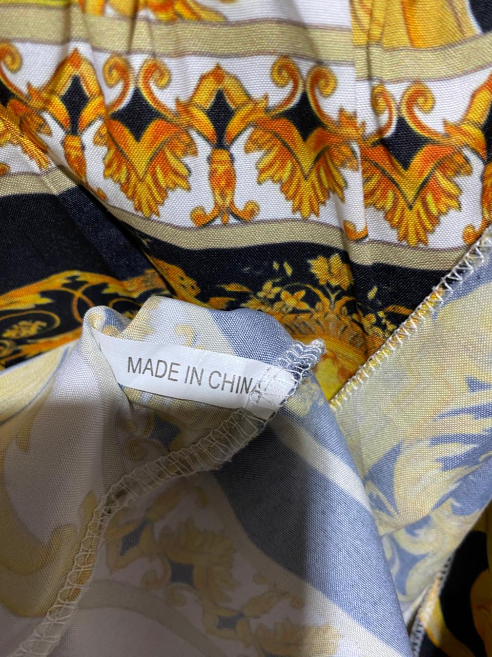 LUXURY BAROQUE ORNATE PRINT MAXI DRESS |XL| BUST 17|