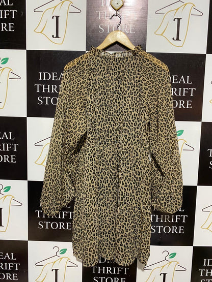 ANKO |L| BUST 20| RUFFLE NECK LONG SLEEVE TIERED DAY DRESS