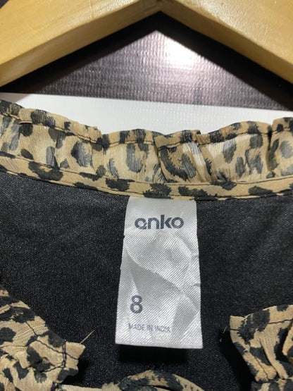 ANKO |L| BUST 20| RUFFLE NECK LONG SLEEVE TIERED DAY DRESS