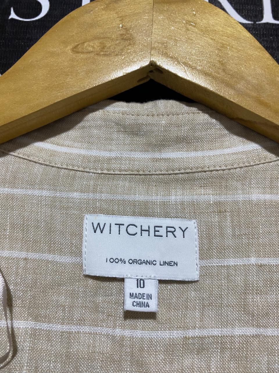WITCHERY |XL| BUST 25| V-NECK LONG SLEEVE ROLL-TAB SHIRT