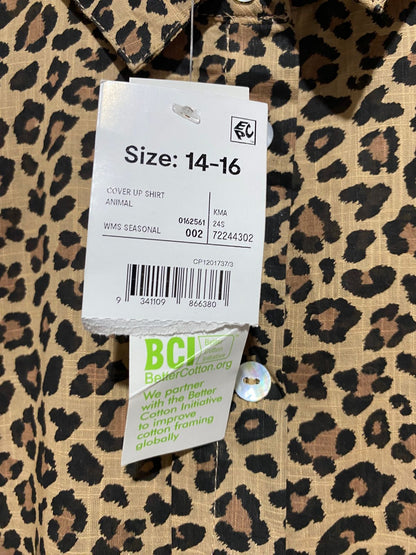 ANKO |XL| BUST 26| WILD STYLE LEOPARD PRINT BUTTON-UP SHIRT
