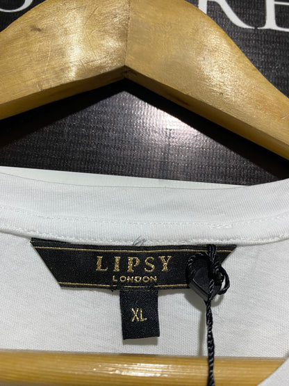 LIPSY |XL| BUST 22| GLAMOROUS RED SEQUIN LIPS GRAPHIC TEE