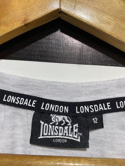 LONSDALE |L| BUST 20| CLASSIC HEATHER GREY SHORT SLEEVE CREW NECK T SHIRT