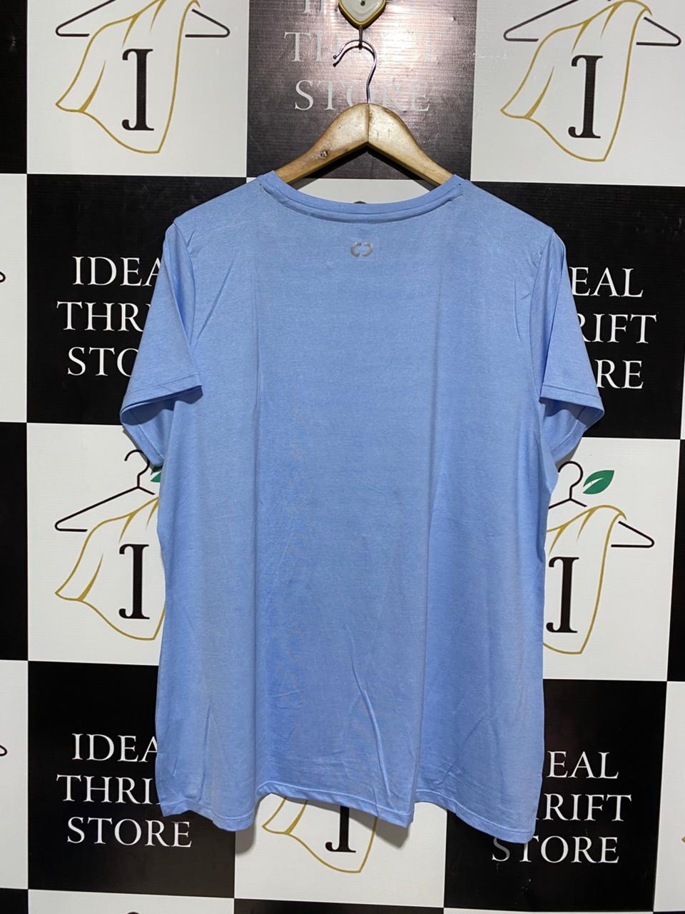 CIRCUIT |XL| BUST 22| C1|  SKY BLUE LASER-CUT PERFORMANCE TEE