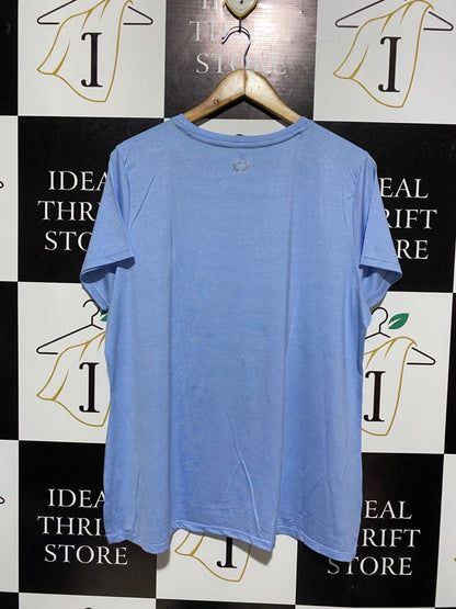 CIRCUIT |XL| BUST 22| C1|  SKY BLUE LASER-CUT PERFORMANCE TEE
