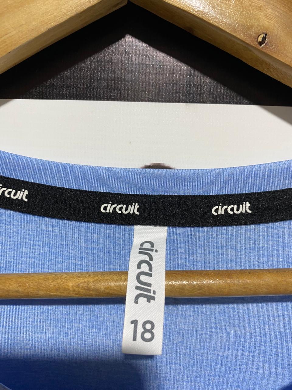 CIRCUIT |XL| BUST 22| C1|  SKY BLUE LASER-CUT PERFORMANCE TEE