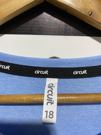 CIRCUIT |XL| BUST 22| C1|  SKY BLUE LASER-CUT PERFORMANCE TEE