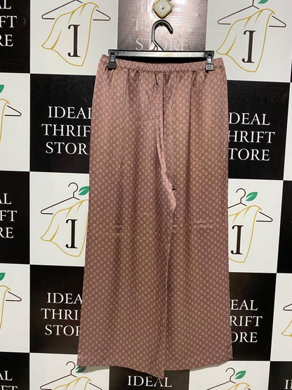 SEED |M| WAIST 28| B11|  BOHEMIAN MAUVE GEOMETRIC PRINT WIDE-LEG TROUSERS