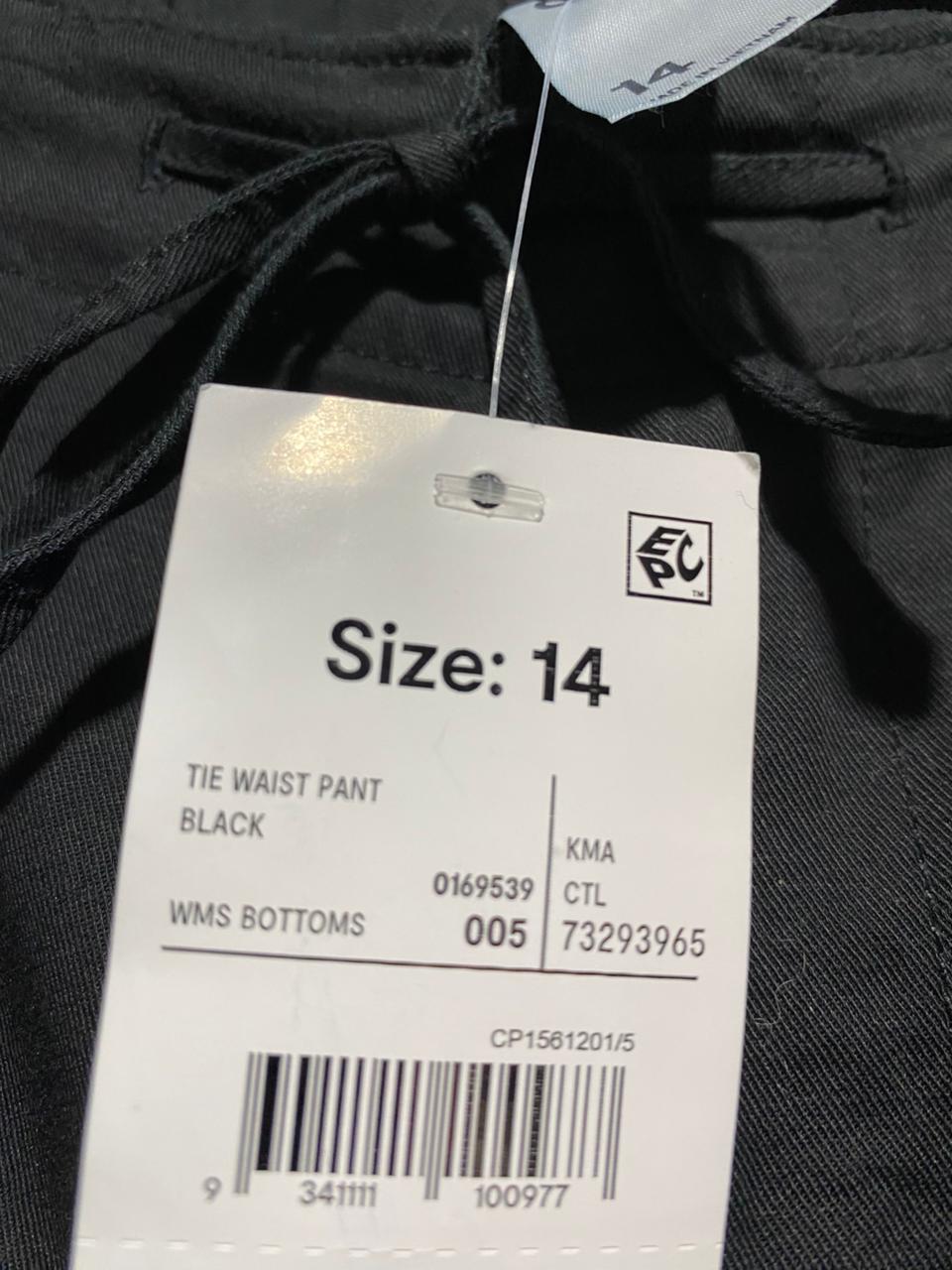 ANKO |XL| WAIST 32| CLASSIC BLACK STRAIGHT-LEG PANTS WITH COMFORT ADJUSTABLE WAIST AND POCKETS