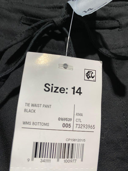 ANKO |XL| WAIST 32| CLASSIC BLACK STRAIGHT-LEG PANTS WITH COMFORT ADJUSTABLE WAIST AND POCKETS