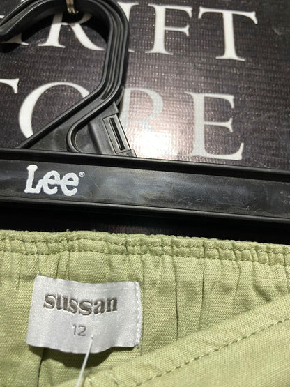 SUSSAN |XL| WAIST 33| Stretch Utility Cargo Joggers – Sage Green