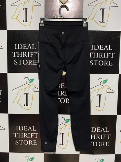 Q SCIENCES |M| WAIST 25| HIGH-WAISTED BLACK PERFORMANCE LEGGINGS